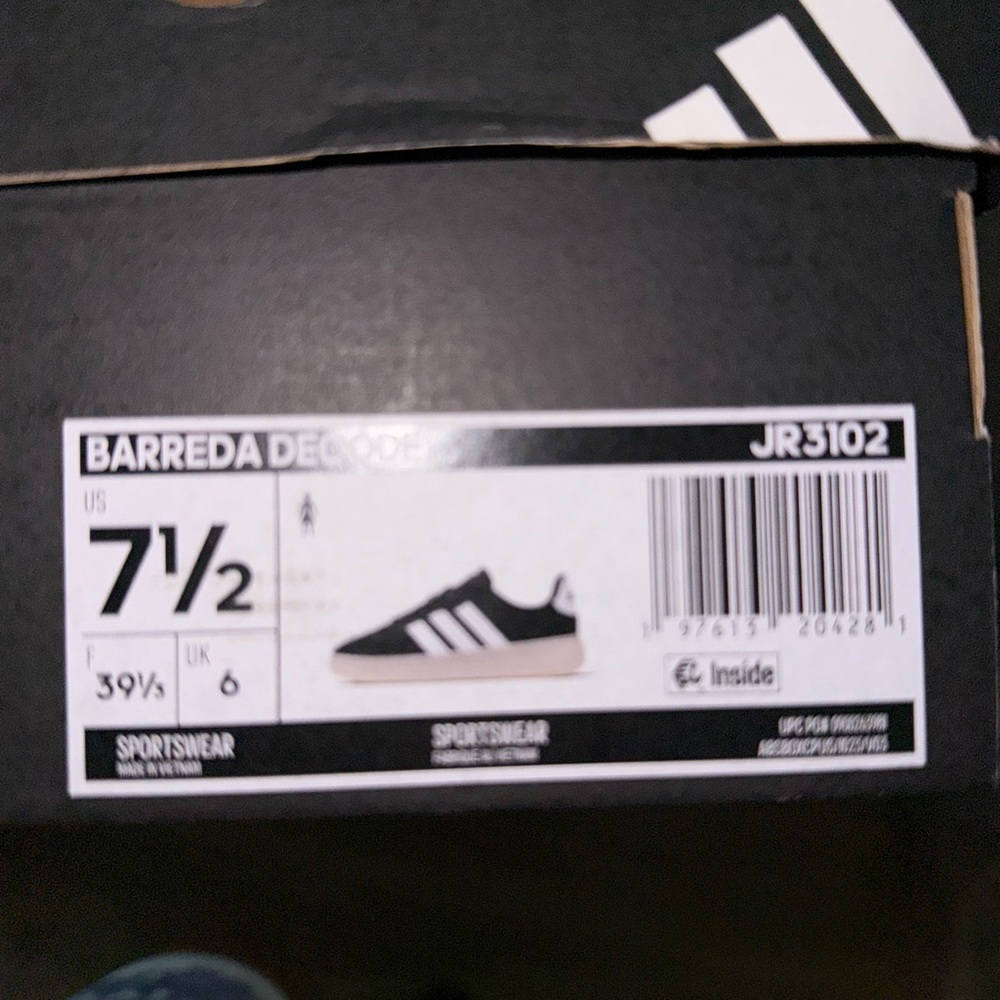 Adidas Men's Black and White Sneakers